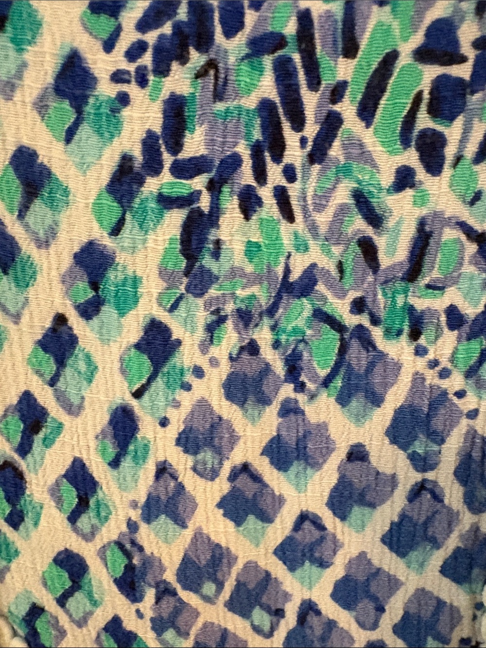 Lilly Pulitzer Blue & Teal Printed Tunic Top - Picture 9 of 12